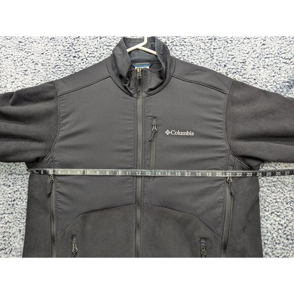 Columbia Ballistic Fleece Omnishield Jacket Mens LG Full Zip Outdoor Hiking Blk - Picture 9 of 13